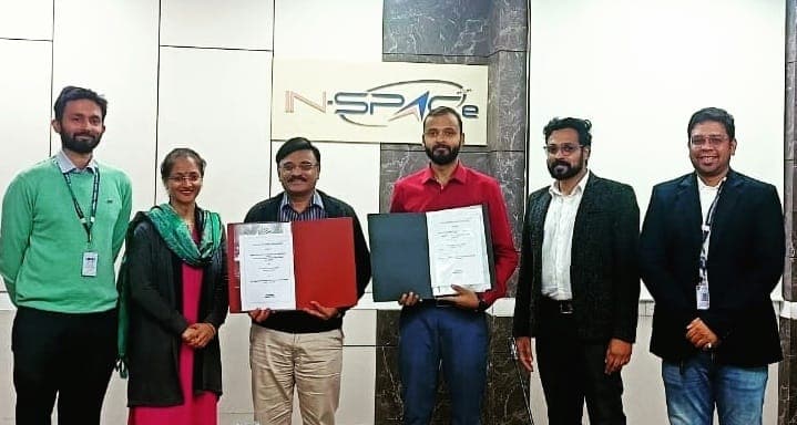 Caliche signing MoU with IN-SPACe Department of Space Govt of India